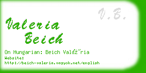 valeria beich business card